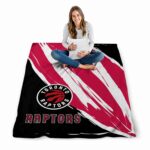 toronto raptors brushstrokes red white blanket best selling