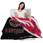 toronto raptors brushstrokes red white blanket best selling
