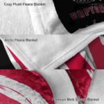 toronto raptors brushstrokes red white blanket best selling