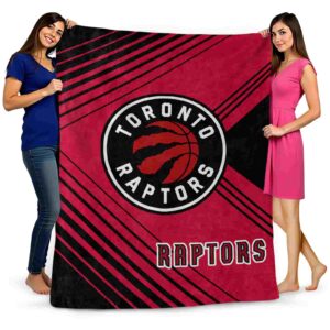toronto raptors diagonal stripes red blanket fashion forward