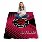 toronto raptors diagonal stripes red blanket high quality