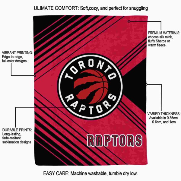 toronto raptors diagonal stripes red blanket new arrival