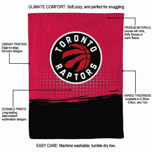 toronto raptors gradient dots red blanket new arrival