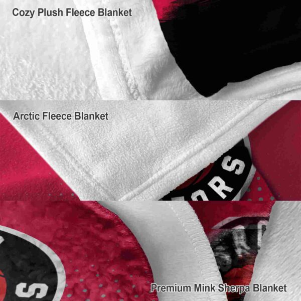 toronto raptors gradient dots red blanket premium grade