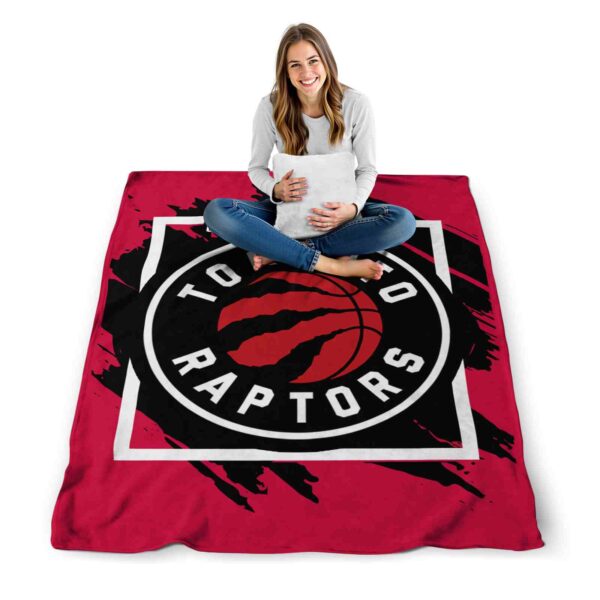 toronto raptors splatter effect red blanket high quality