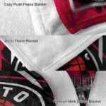 toronto raptors splatter effect red blanket premium grade