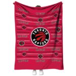 toronto raptors striped pattern red blanket best selling