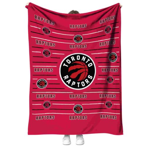 toronto raptors striped pattern red blanket best selling