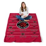 toronto raptors striped pattern red blanket high quality