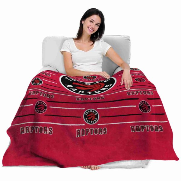 toronto raptors striped pattern red blanket latest model