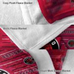 toronto raptors striped pattern red blanket premium grade