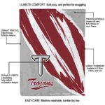 troy trojans brushstrokes red white blanket best selling
