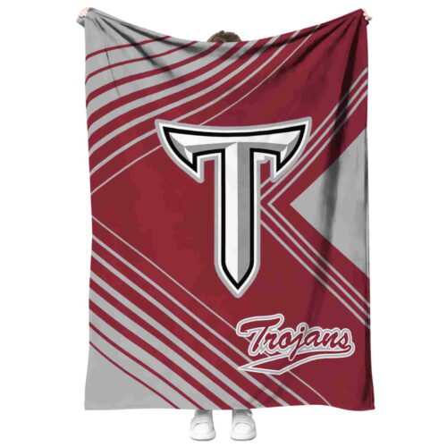 troy trojans diagonal stripes red blanket best selling