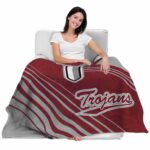 troy trojans diagonal stripes red blanket best selling