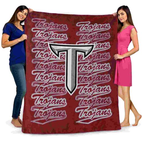 troy trojans fan pride red blanket fashion forward