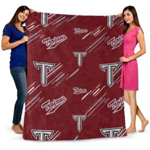 troy trojans fan spirit red blanket fashion forward
