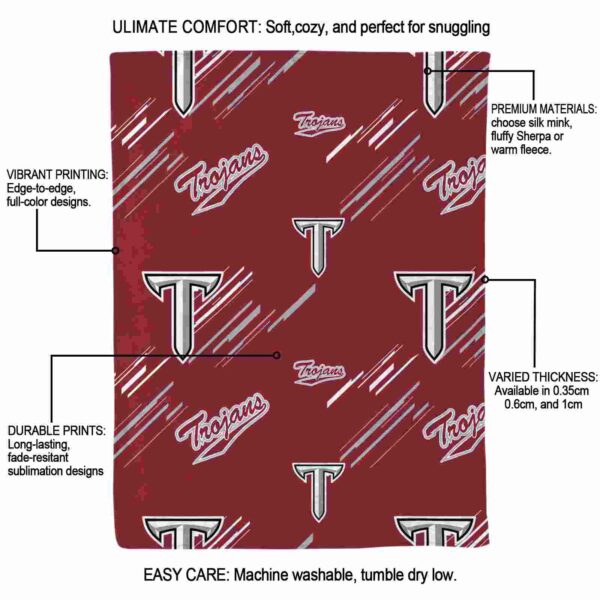 troy trojans fan spirit red blanket new arrival