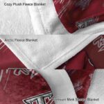 troy trojans fan spirit red blanket premium grade
