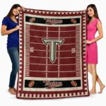 troy trojans football field red blanket best selling