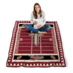 troy trojans football field red blanket best selling