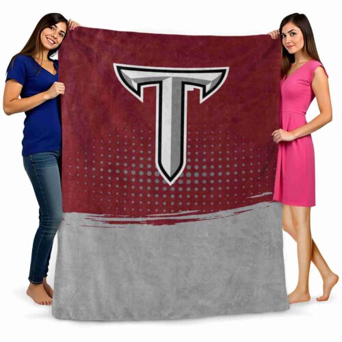 troy trojans gradient dots red blanket fashion forward