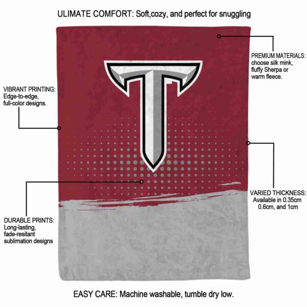 troy trojans gradient dots red blanket new arrival