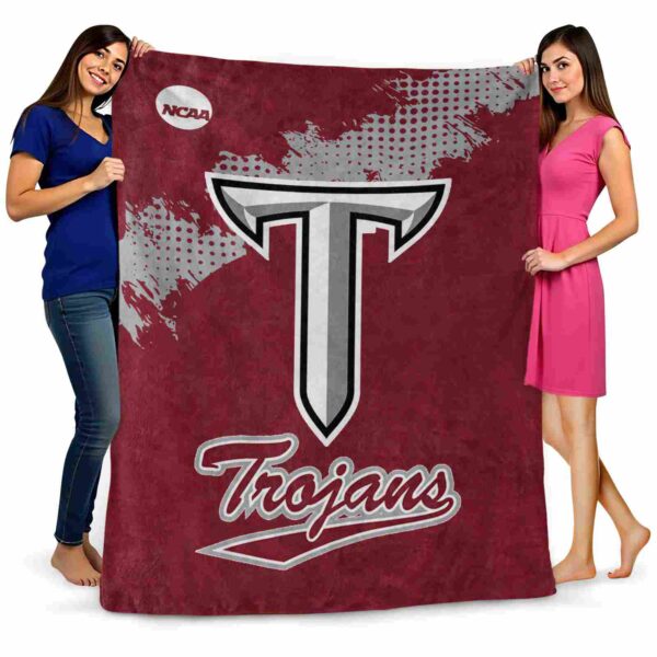 troy trojans grunge texture red blanket fashion forward