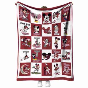 troy trojans mickey minnie red white blanket best selling