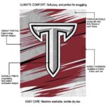 troy trojans paint streaks red white blanket new arrival