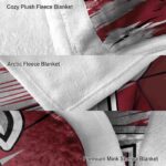 troy trojans paint streaks red white blanket premium grade