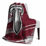troy trojans paint streaks red white blanket top rated