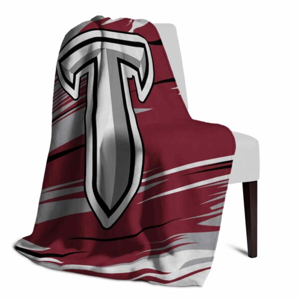 troy trojans paint streaks red white blanket top rated