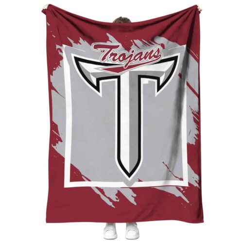 troy trojans splatter effect red blanket best selling
