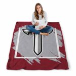 troy trojans splatter effect red blanket high quality