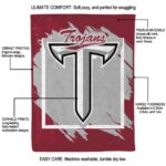troy trojans splatter effect red blanket new arrival