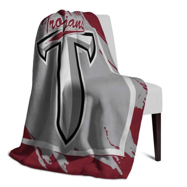 troy trojans splatter effect red blanket top rated
