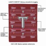 troy trojans striped pattern red blanket new arrival