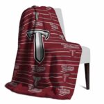 troy trojans striped pattern red blanket top rated