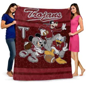 troy trojans three musketeers red blanket fashion forward