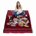 troy trojans three musketeers red blanket high quality