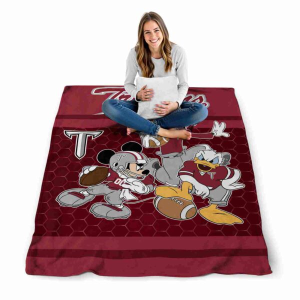 troy trojans three musketeers red blanket high quality