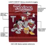 troy trojans three musketeers red blanket new arrival