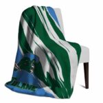 tulane green wave brushstrokes green white blanket best selling