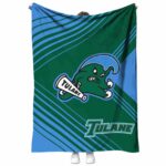 tulane green wave diagonal stripes green blanket best selling