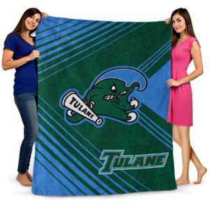 tulane green wave diagonal stripes green blanket fashion forward