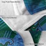 tulane green wave diagonal stripes green blanket best selling
