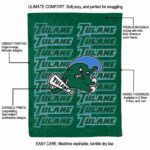 tulane green wave fan pride green blanket best selling