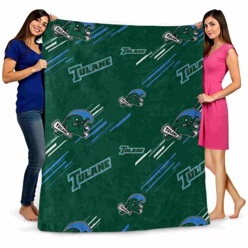 tulane green wave fan spirit green blanket fashion forward