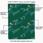 tulane green wave fan spirit green blanket best selling