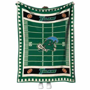 tulane green wave football field green blanket best selling